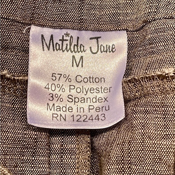 Matilda Jane‎ Picnic Hammond Bay Linen Dress Brown size M - Picture 5 of 5